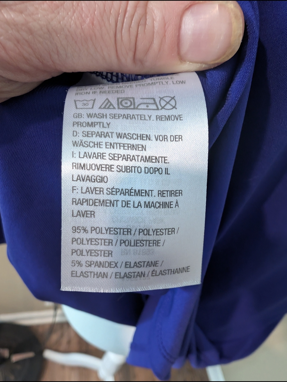 Susan Graver Large Royal Blue Keyhole Neck Top - Picture 4 of 9